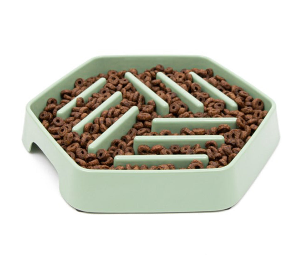 Sage Green Slow Down Hexagon Bowl