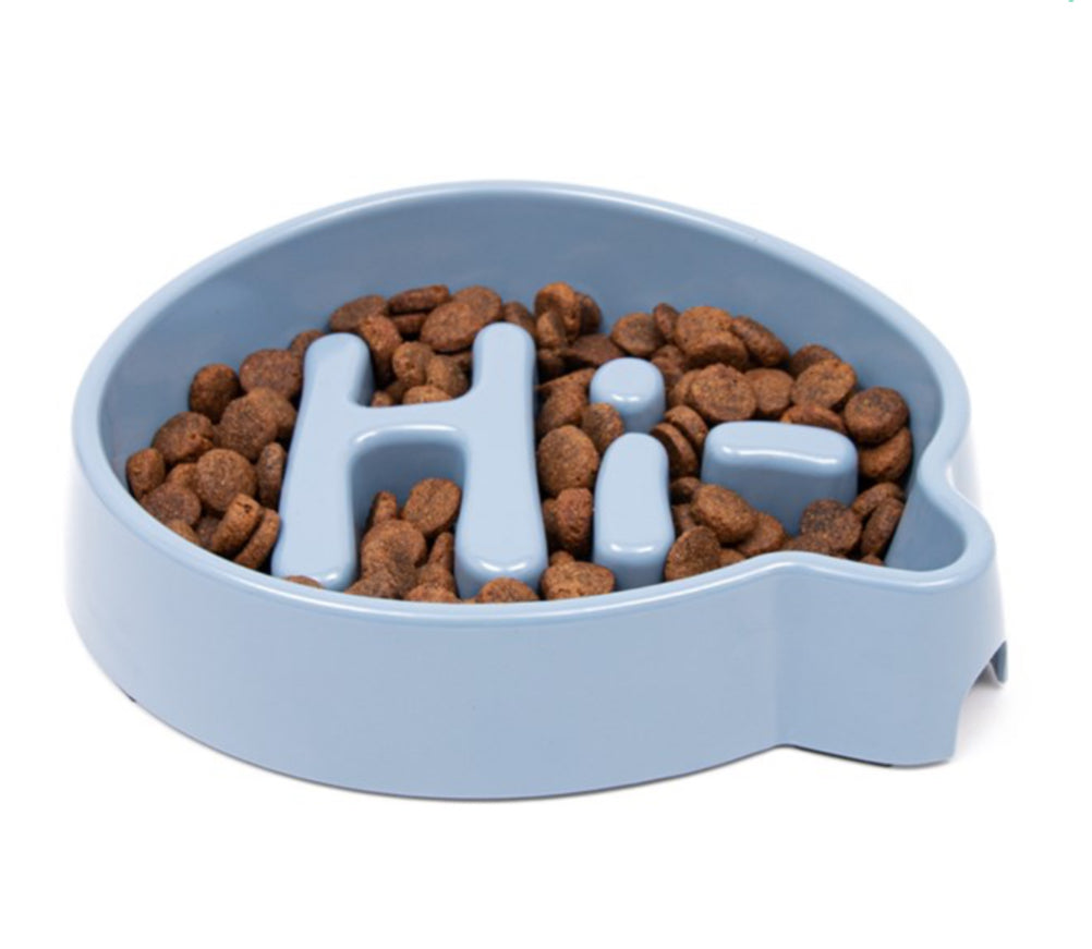 Blue Slow Down Hi! Bowl