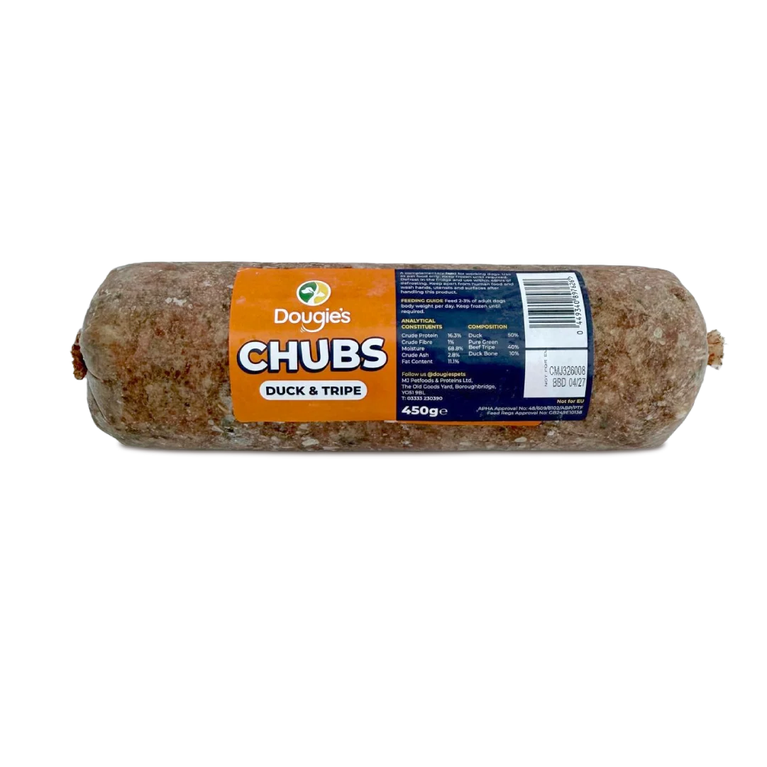 Dougies Chubs Duck & Tripe 450g