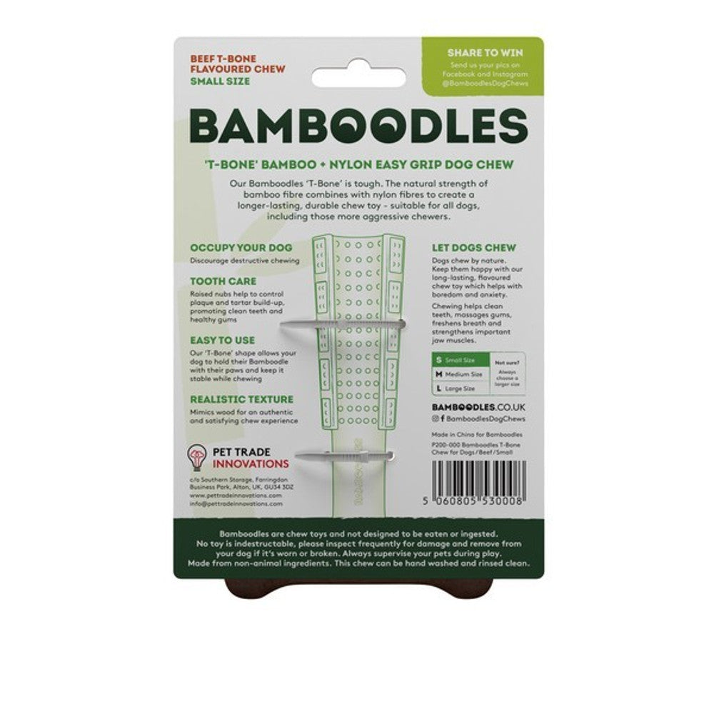 Bamboodles T-Bone Chew Toy | Small | Beef Flavour