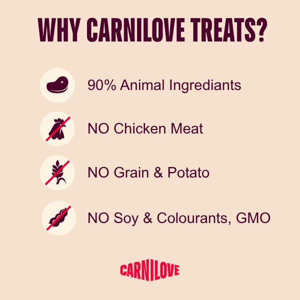 Carnilove Dog Jerky Treat Turkey & Venison 100g