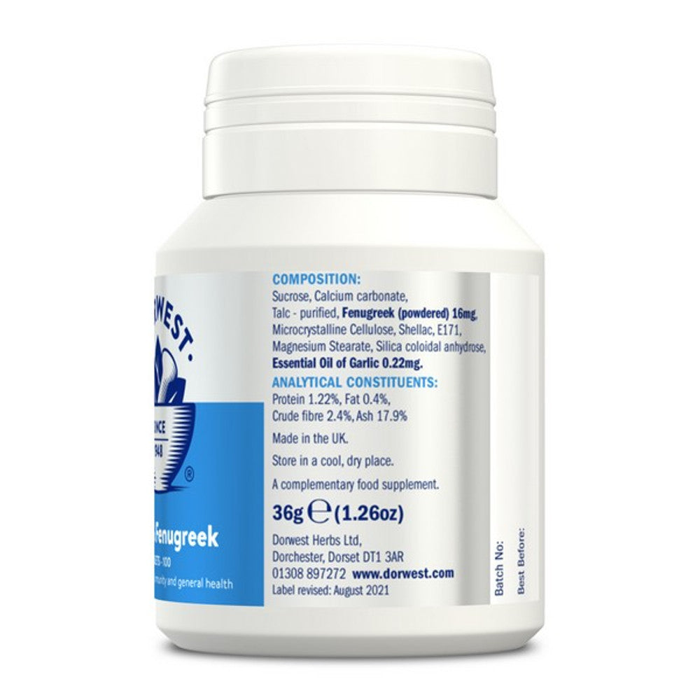 Dorwest Garlic & Fenugreek Tablets 100