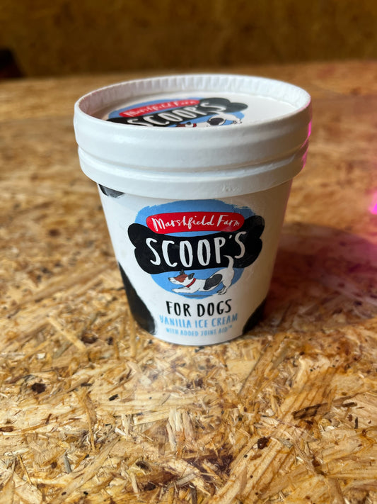 Scoops Vanilla Ice Cream with joint aid supplement