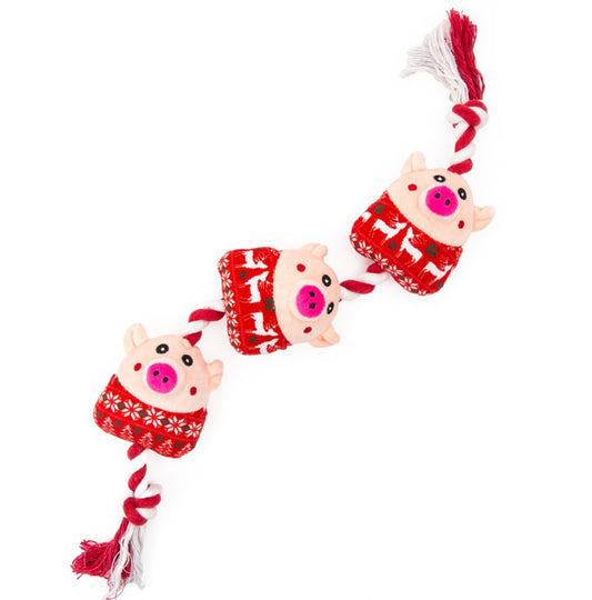 Christmas Piggies on a Rope