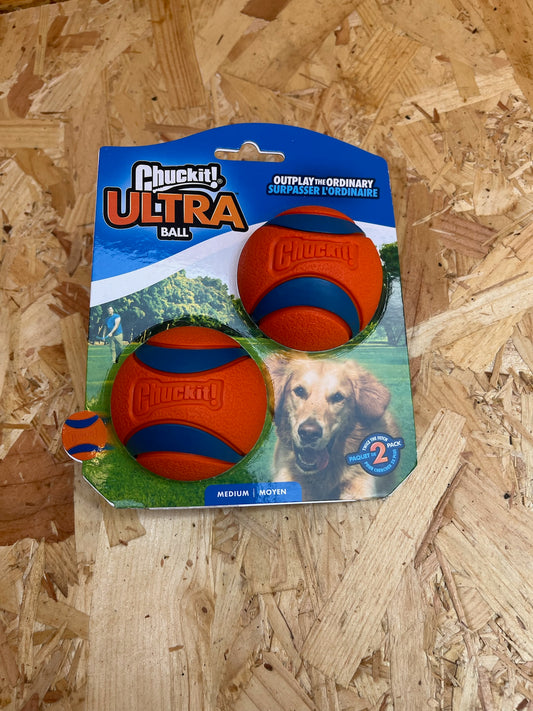 Chuckit! Ultra Ball 2 Pack Medium 6.5cm