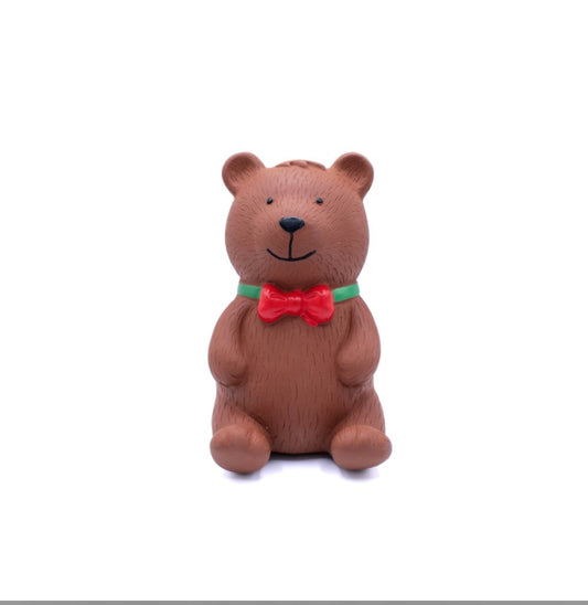 Christmas Latex Brown Bear Dog Toy