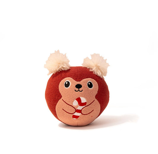 Christmas Red Squirrell Ball Dog Toy