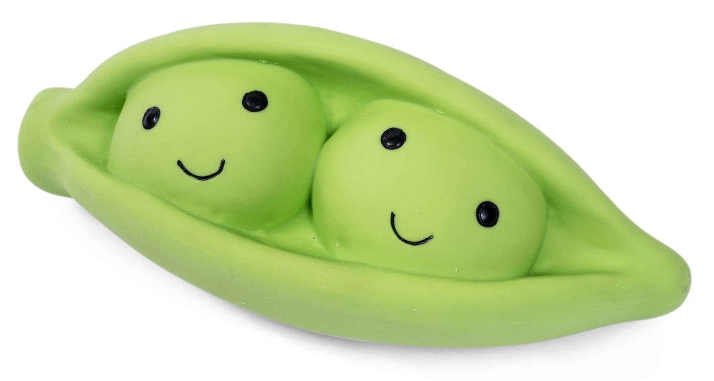 Petface Foodie Faces Latex Pea Pod Dog Toy - Large