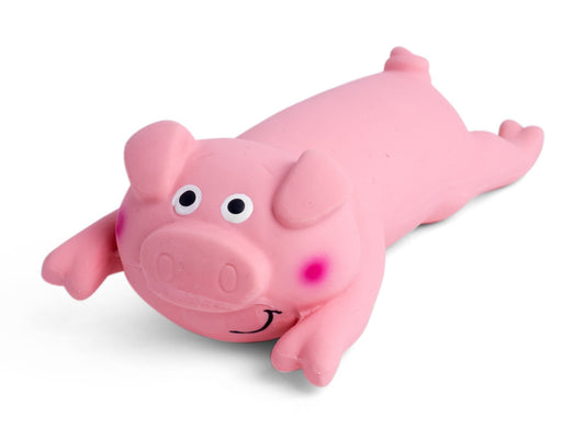 Petface Latex Lounging Pig Soft Chew Dog Toy