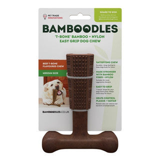 Bamboodles T-Bone Chew Toy | Medium | Beef Flavour