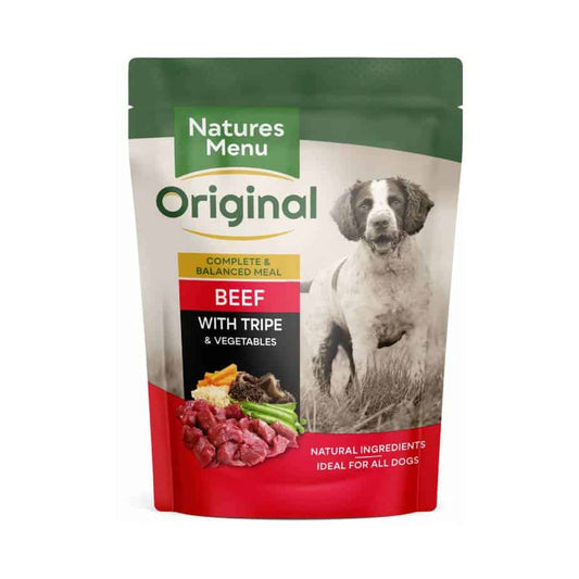 Natures Menu Original Beef and Tripe Dog Pouch 300g