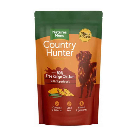 Natures Menu Country Hunter 80% Free Range Chicken Dog Pouch 150g