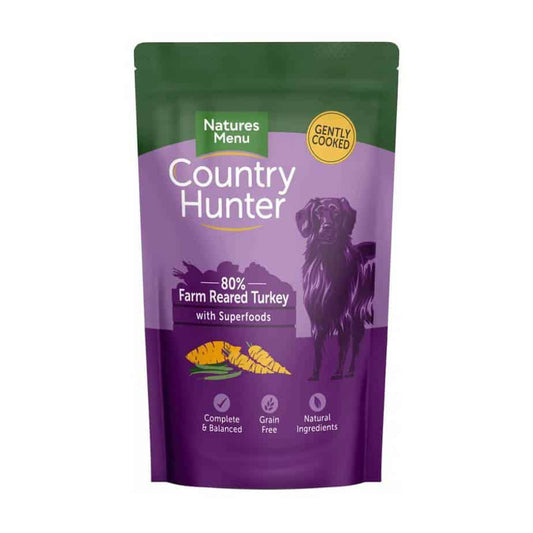 Natures Menu Country Hunter 80% Farm Reared Turkey Dog Pouch 150g