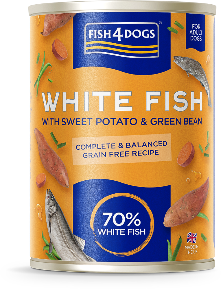 Fish4Dogs Finest White Fish with Sweet Potato & Green Bean 395g