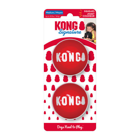 KONG Signature Balls 2-pk Medium