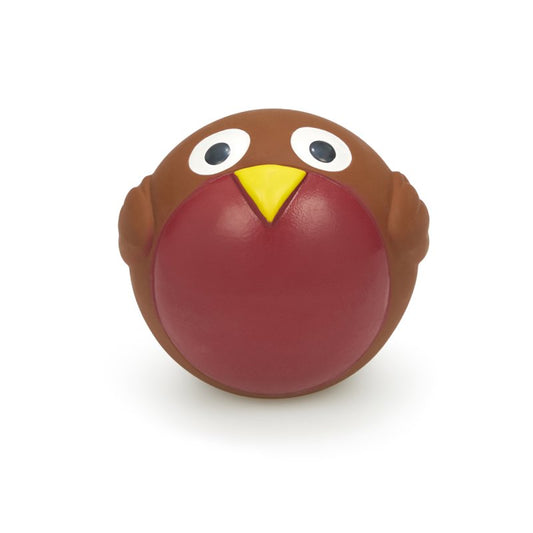 Petface Russell Robin Ball Latex Christmas Dog Toy