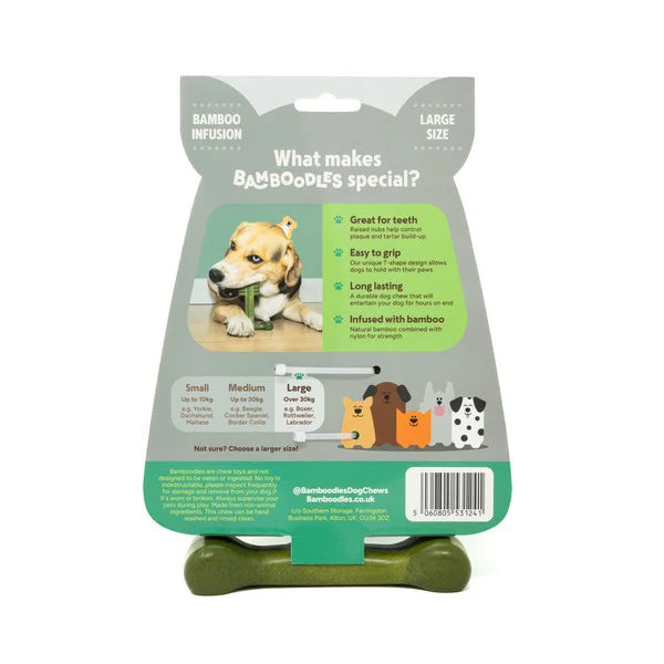 Bamboodles T-Bone Chew Toy | Large | Lamb and Mint Flavour
