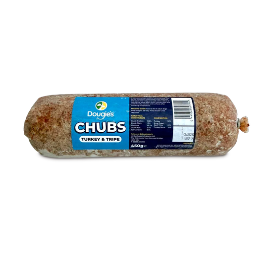 Dougies Chubs Turkey & Tripe 450g