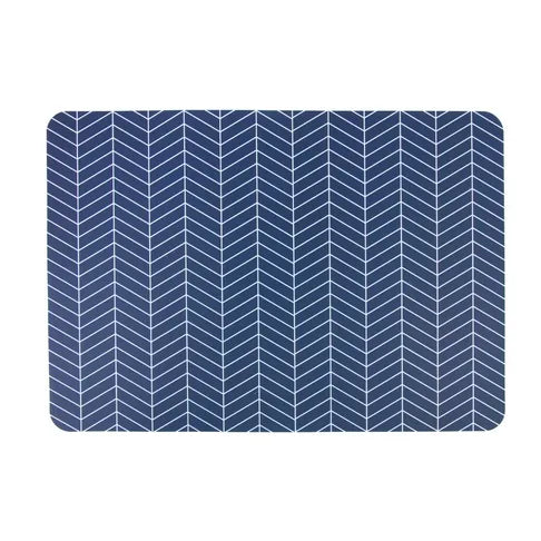 Basic Food Mat Blue Zigzag