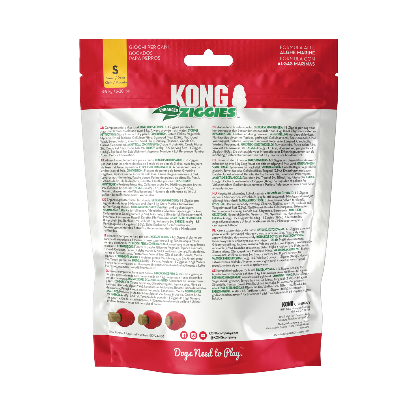 KONG Ziggies Enhanced Small 198g