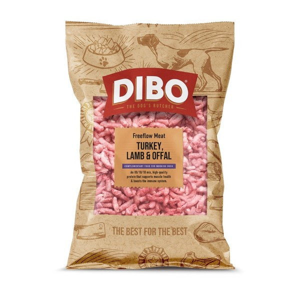 Dibo Freeflow Frozen Adult Dog Turkey, Lamb & Offal 1kg