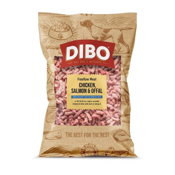 Dibo Freeflow Frozen Adult Dog Chicken, Salmon & Offal 1kg