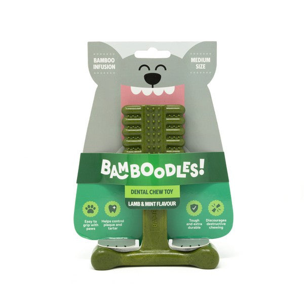 Bamboodles T-Bone Chew Toy | Medium | Lamb and Mint Flavour
