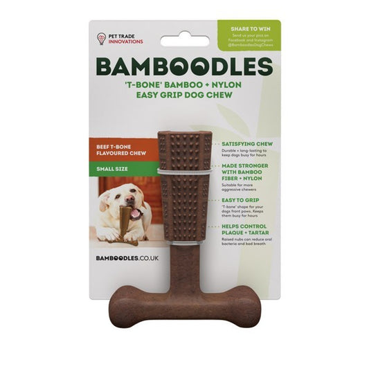 Bamboodles T-Bone Chew Toy | Small | Beef Flavour