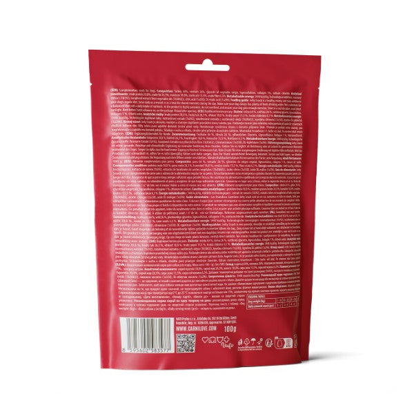 Carnilove Dog Jerky Treat Turkey & Venison 100g