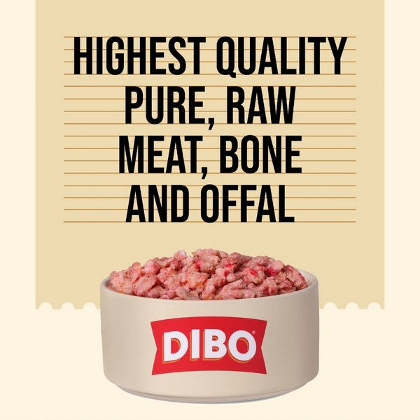 Dibo Freeflow Frozen Adult Dog Chicken, Salmon & Offal 1kg